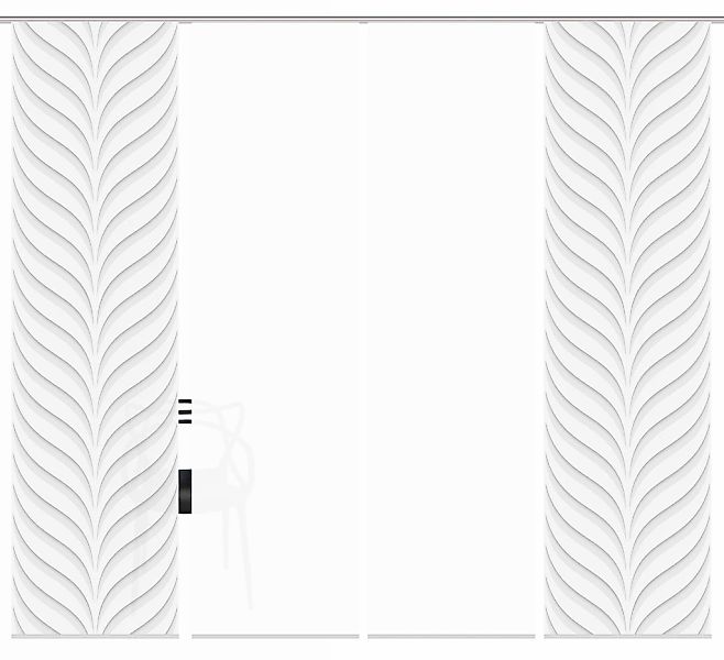 HOME WOHNIDEEN Schiebegardine "MURRAY 4er SET" Paneelwagen 4 tlg. Schiebevo günstig online kaufen