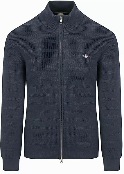 Gant Strickjacke Struktur Dunkelblau - Größe 4XL günstig online kaufen