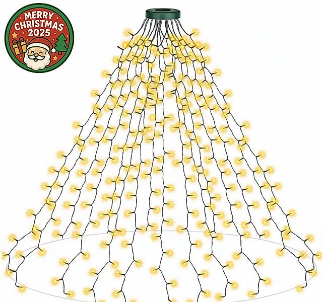MERRY 2026 LED-Lichterkette Weihnachtsbaum,8 Modi & Timer,LED Weihnachtsbel günstig online kaufen