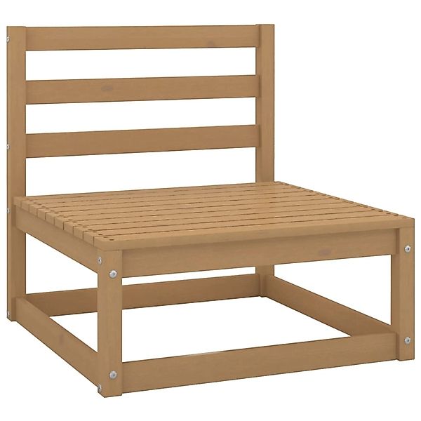 vidaXL Garten-Mittelsofas 2 Stk. Honigbraun Massivholz Kiefer Modell 1 günstig online kaufen
