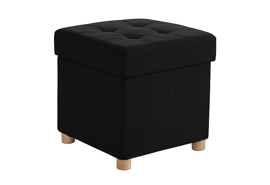 relaxdays Stauraumhocker Hocker mit Stauraum, schwarz günstig online kaufen