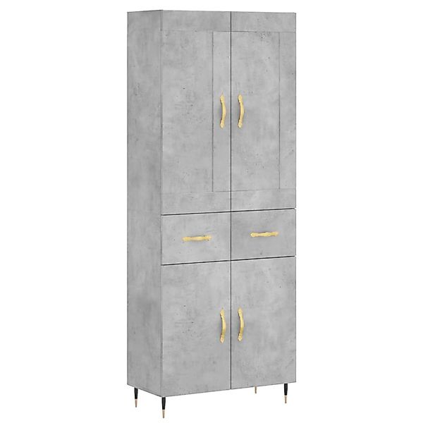 vidaXL Highboard Betongrau 69,5x34x180 cm Holzwerkstoff 3199861 günstig online kaufen