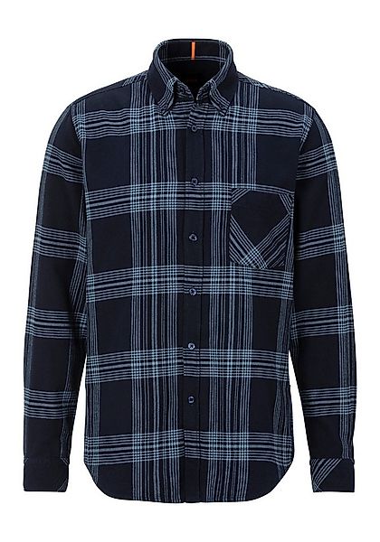 BOSS ORANGE Langarmhemd Rickert mit dezentem Karo-Design günstig online kaufen