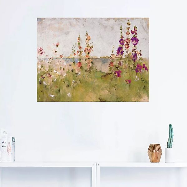 Artland Wandbild "Stockrosen am Meer", Blumen, (1 St.) günstig online kaufen