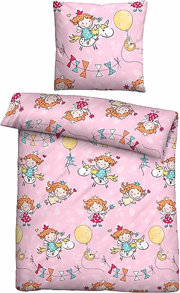 Biberna Bettwäsche "lustige Fee" 2 Stk. wohlig warm + weich, pflegeleicht, günstig online kaufen