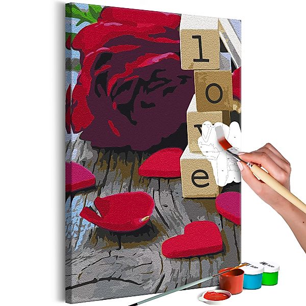 Malen Nach Zahlen - Love Blocks günstig online kaufen