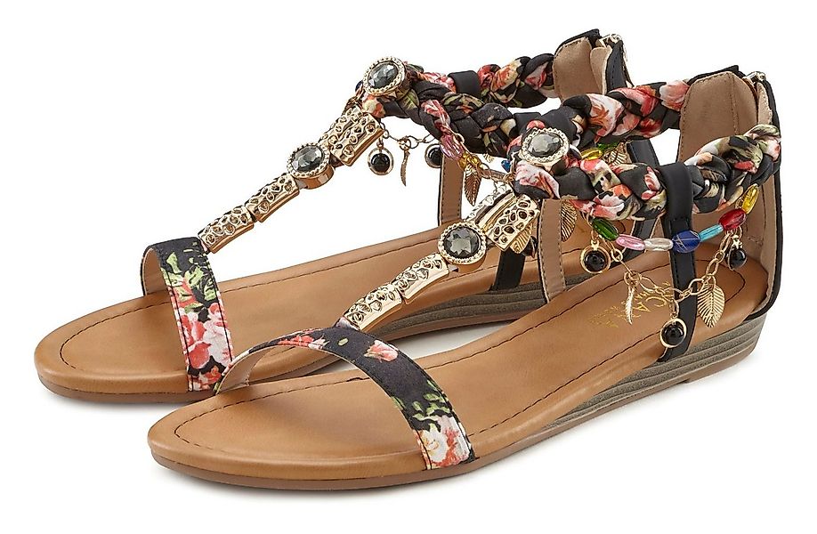 LASCANA Sommerschuh Sandale Sandalette, Sommerschuh im Festival-Look VEGAN günstig online kaufen