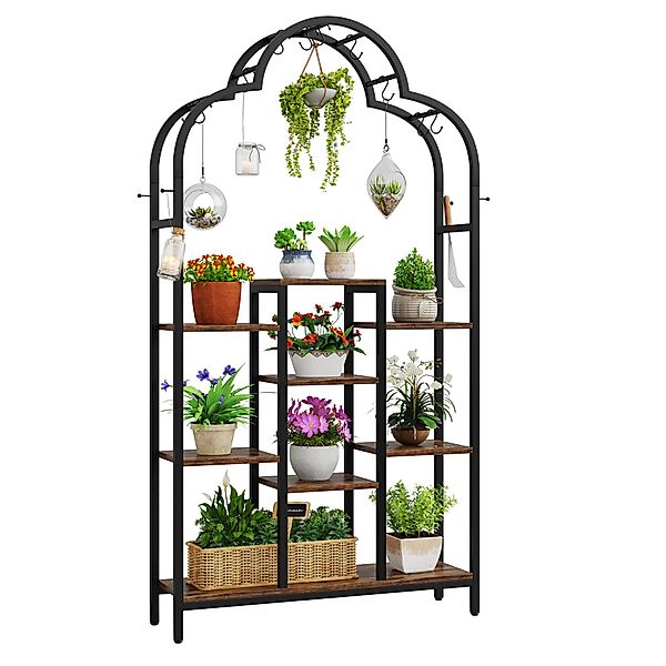 Tribesigns Blumenständer Pflanzenständer 6-stöckig, 10 S-Haken, günstig online kaufen