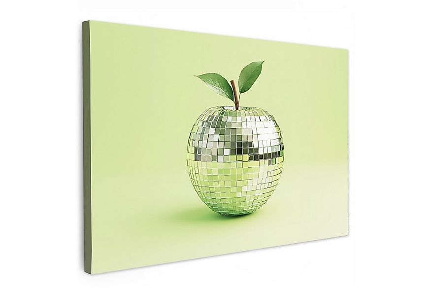 OneMillionCanvasses® Leinwandbild Grün - Disco - Dekoration - Apfel, Fotodr günstig online kaufen