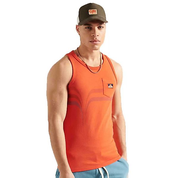Superdry Cali Surf Graphic Ärmelloses T-shirt XL Solar Orange günstig online kaufen