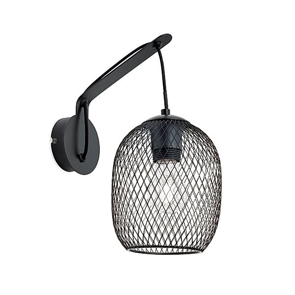 Orion Leuchten Wandleuchte Georgina 1xE27 Schwarz günstig online kaufen