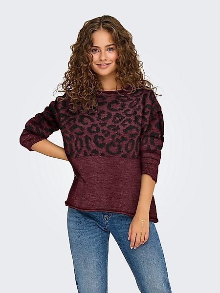 ONLY Rundhalspullover ONLJADE ANIMAL LS O-NECK NOOS KNT Kunstfaser, regular günstig online kaufen