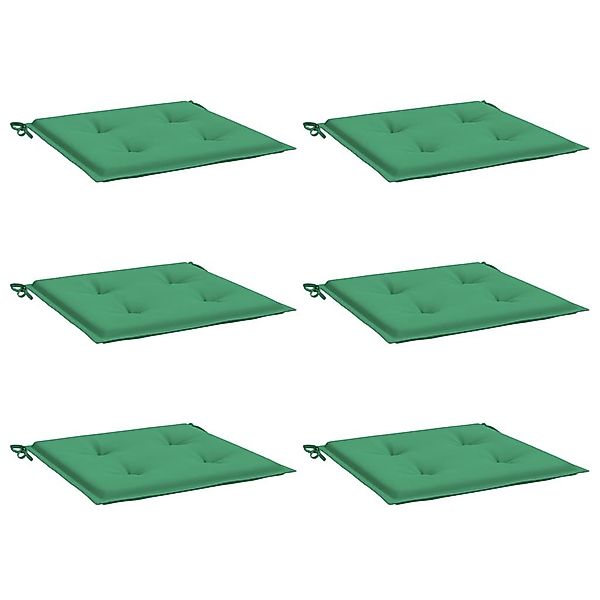 vidaXL Sitzauflage Gartenstuhl-Kissen 6 Stk. Grün günstig online kaufen