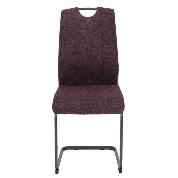 Freischwinger Stuhl in Bordeaux Dunkelgrau (Set) günstig online kaufen