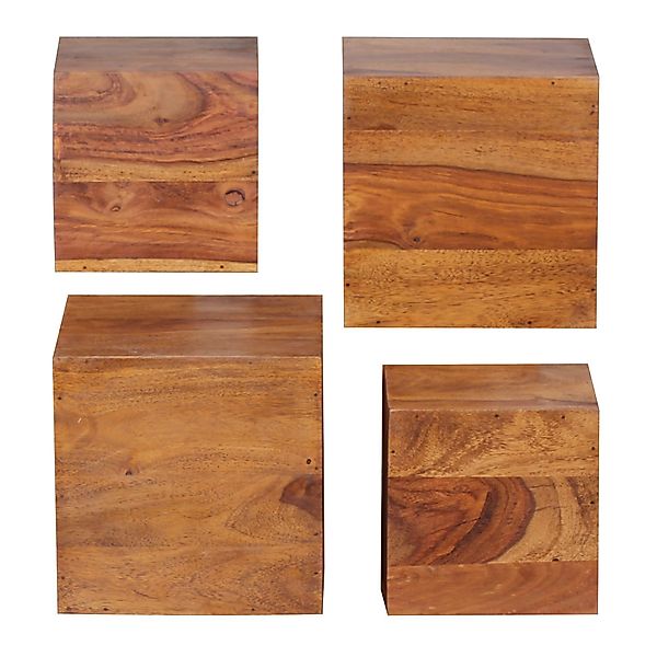 FINEBUY Wandregal SuVa2482_1, 4er Set Massivholz günstig online kaufen
