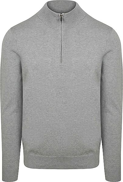 Profuomo Half Zip Pullover Luxury Grau - Größe M günstig online kaufen