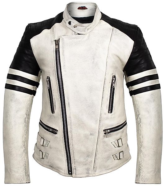 MDM Motorradjacke Herren Retro Lederjacke Motorrad günstig online kaufen