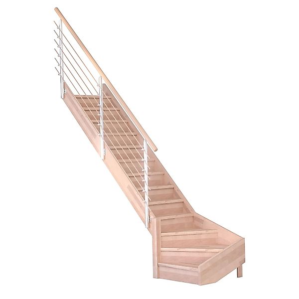 Treppe Mykonos Pro Buche Gew. L 90 cm Setzstufen Design-Geländer-Holzstäbe günstig online kaufen