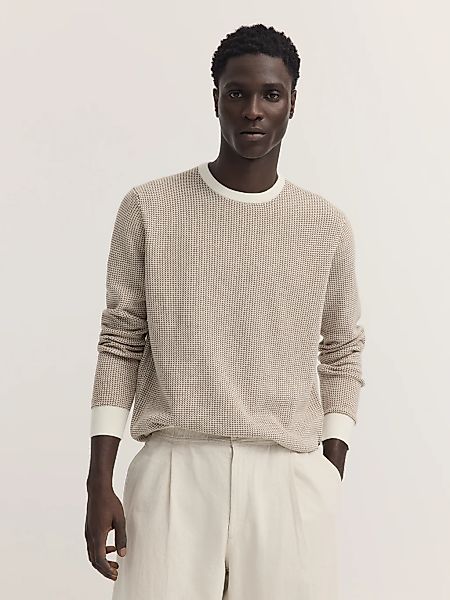 bugatti Rundhalspullover "Regular Fit" aus reiner Baumwolle günstig online kaufen