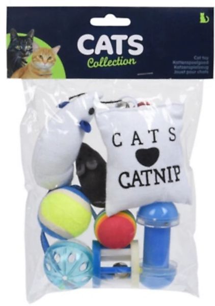 Katzenspielzeug Plüsch Blau 8 Stück günstig online kaufen