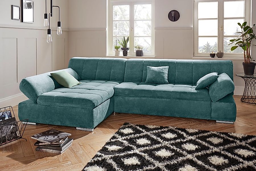 DOMO collection Ecksofa "Mona L-Form", wahlweise mit Bettfunktion günstig online kaufen
