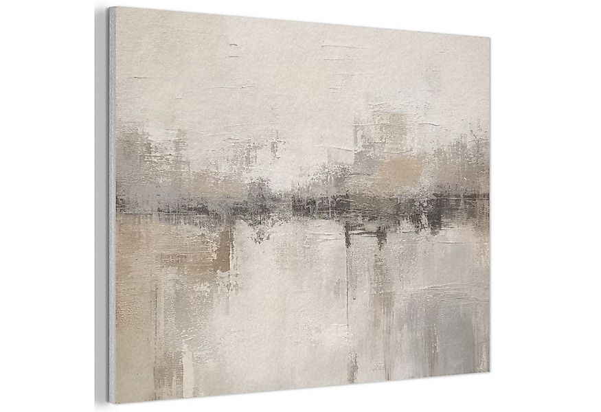MuchoWow Gemälde Moderne Kunst - Abstrakt - Beige, Fotodruck (1 St), Akusti günstig online kaufen