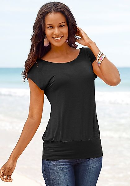 LASCANA Longshirt mit breitem Bund aus günstig online kaufen