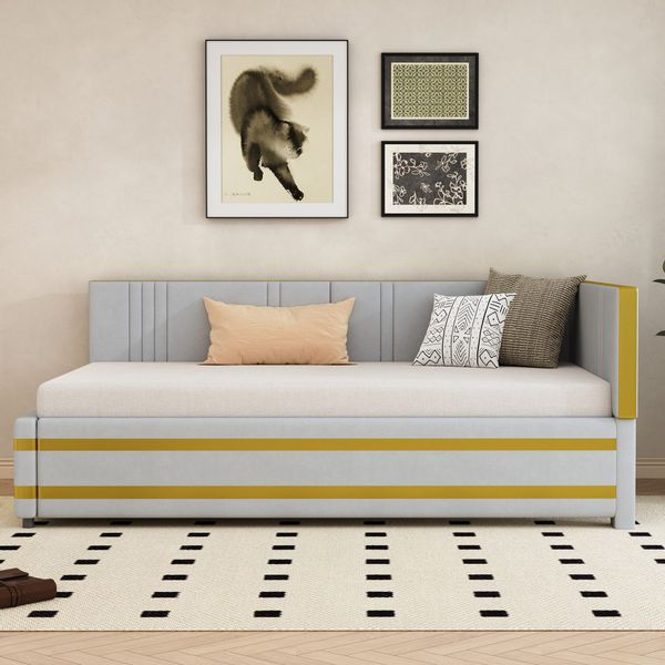 Odikalo Schlafsofa Polsterbett Sofabett 90*200 Multifunktionsbett günstig online kaufen