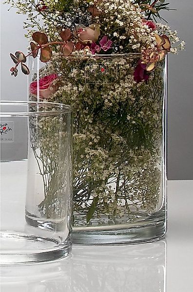 Sandra Rich Dekovase Glasvase Cyli zylindrisch Ø 15 cm hot cut von Sandra R günstig online kaufen