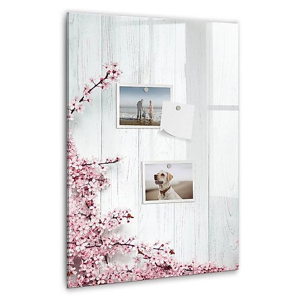 Tulup Magnettafel Aus Glas Blumen Auf Holz 40x60 cm Whiteboard Magnetisch G günstig online kaufen