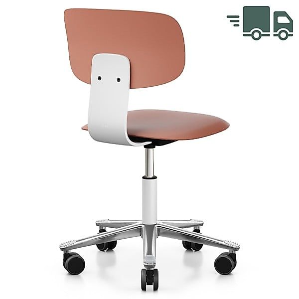 HAG Tion 2100 Bürostuhl | Blush Rose und Weiß | Sitz u. Rückenschale Kunsts günstig online kaufen