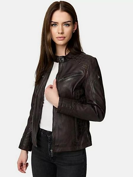 Tazzio Lederjacke F522 moderne & zeitlose Damen Jacke im Biker Look günstig online kaufen