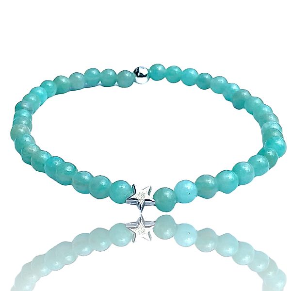 Steinfixx® Perlenarmband Amazonit "Ice" mit 925 günstig online kaufen
