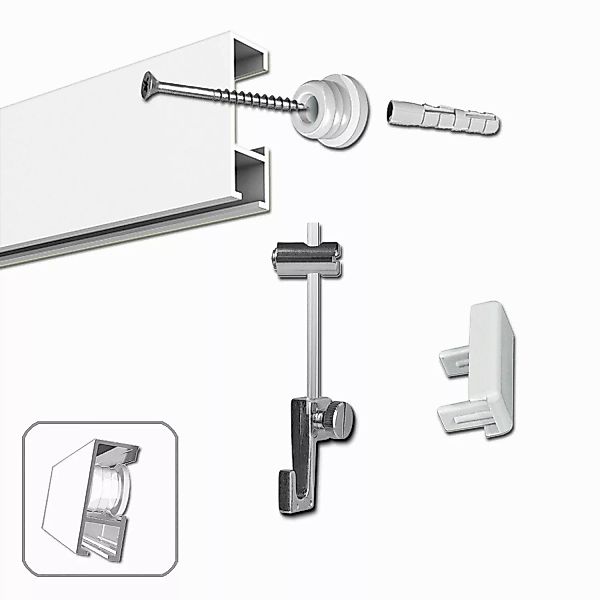 Bilderrahmen Neumann Bilderschienenset Bilderschienen Set 8 günstig online kaufen