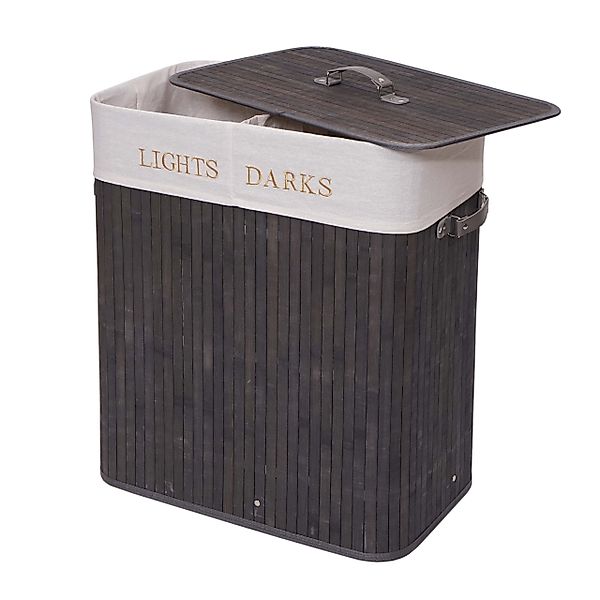 MCW Wäschekorb C21 63x55x34cm 100l Dunkelgrau günstig online kaufen