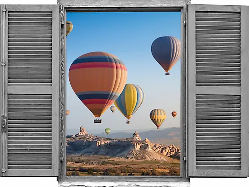 queence Wandtattoo »Heißluftballons« Wandsticker, Wandbild, selbstklebend, günstig online kaufen