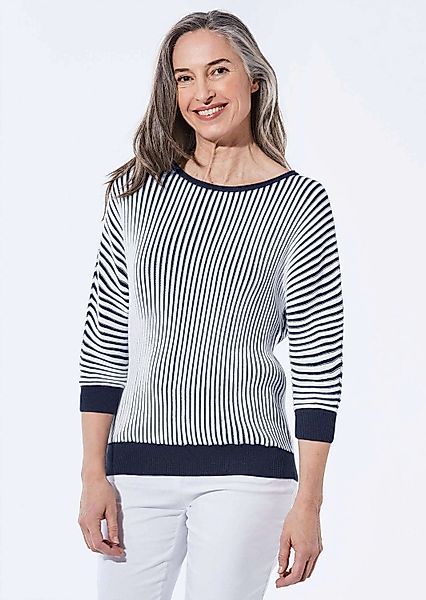 GOLDNER Strickpullover Baumwollmix mit Fledermausärmeln und günstig online kaufen