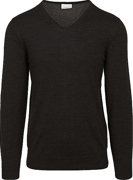 Profuomo Pullover V-Neck Merinowolle Schwarz - Größe M günstig online kaufen