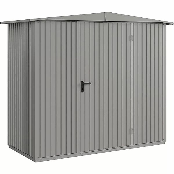 Ecostar Gerätehaus Trend mit Satteldach Typ 1 RAL9007 Graualuminium Einzelt günstig online kaufen