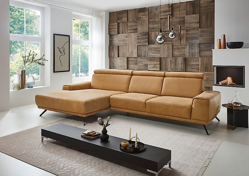 Die PlanBar Ecksofa "PN-EM22041 L-Form", wahlweise motorisches Canape oder günstig online kaufen
