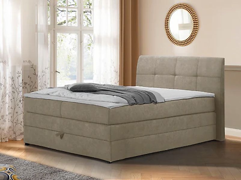 Home affaire Boxspringbett "Finja" besonders komfortable Liegehöhe, mit pra günstig online kaufen