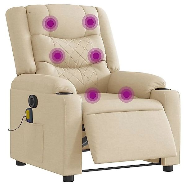 vidaXL Massagesessel Elektrisch Creme Stoff 3310259 günstig online kaufen