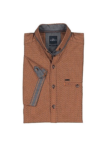 Engbers Kurzarmhemd engbers Herren Kurzarm-Hemd strukturiert, Orange günstig online kaufen