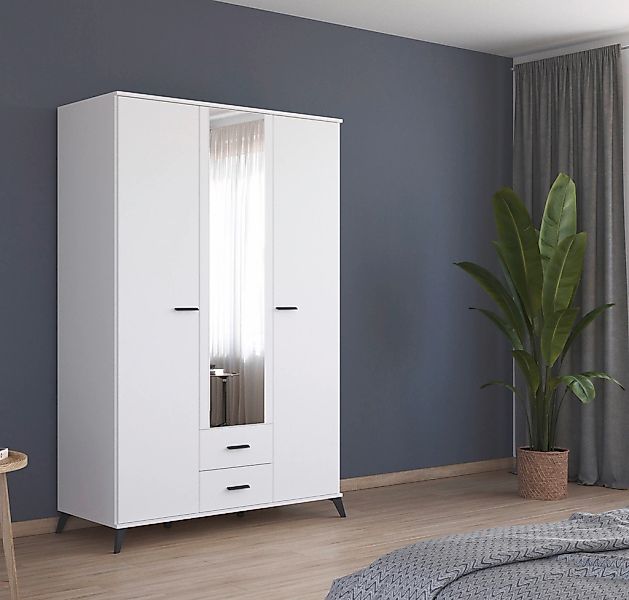 rauch Drehtürenschrank "Lucena" mit schräg ausgestellten Füßen im Monochrom günstig online kaufen