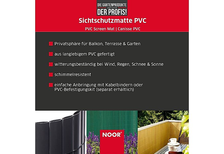 NOOR Sichtschutzzaunmatten PVC Sichtschutzzaun, Sichtschutzmatte aus Kunsts günstig online kaufen