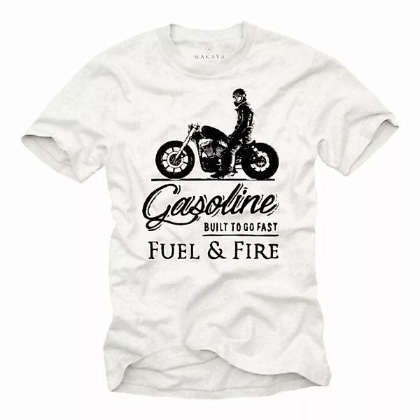 MAKAYA Print-Shirt Herren Motorrad Bekleidung Biker Motiv Männer Geschenke günstig online kaufen