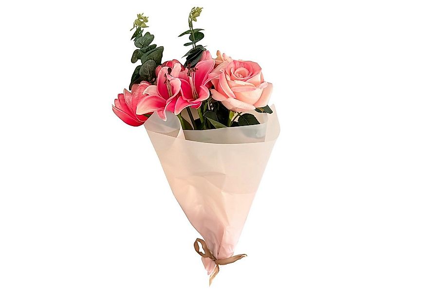 Kunstblumenstrauß Künstliche Blumen aus Rosen, Lilien und Tulpen - Pflanzen günstig online kaufen