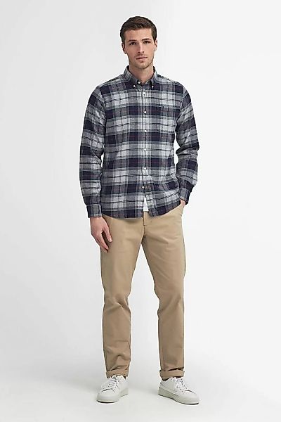 Barbour Kyeloch Hemd Karo Blau Grau - Größe L günstig online kaufen