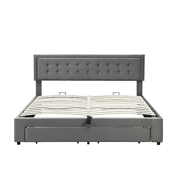 Ulife Polsterbett hydraulisches Doppelbett Funktionsbett Bettrahmen günstig online kaufen