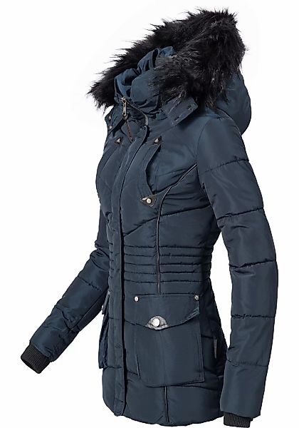 Marikoo Steppjacke "Vanilla", mit Kapuze, edle Winterjacke m. Kunstfellkapu günstig online kaufen